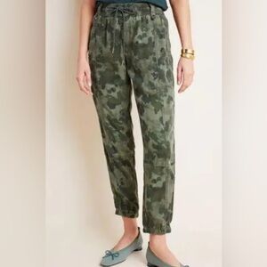 Anthropologie Leda Camo Tencell Pull On Jogger Sz Small Comfy Athleisure